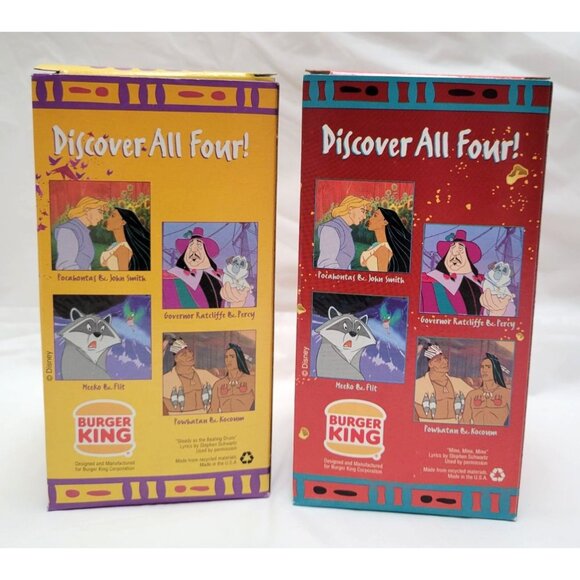 Disney Pocahontas Colors of the Wind Burger King Collectible Tumblers Lot of 2 - Picture 10 of 13